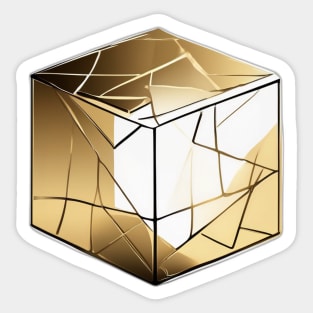 Rubic Cube Gold Shadow Silhouette Anime Style Collection No. 388 Sticker